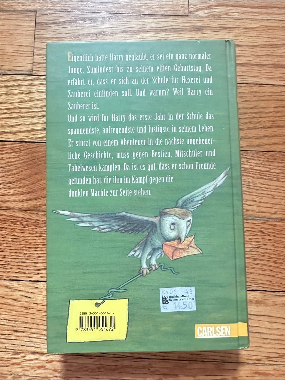 Harry Potter und der Stein der Weisen J.K. Rowling German Hardcover Book